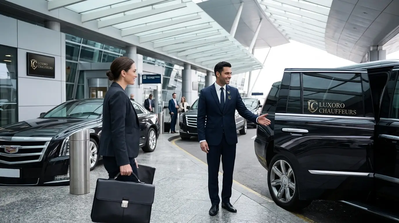 Airport meet-and-greet chauffeur service at the terminal